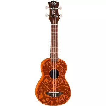 Luna Guitars Peace Love Сопрано Гавайская гитара