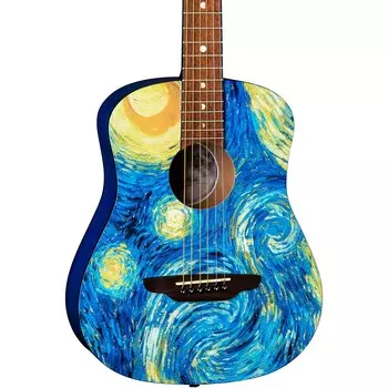 Luna Guitars Safari Starry Night размер 3/4 Акустическая гитара для путешествий