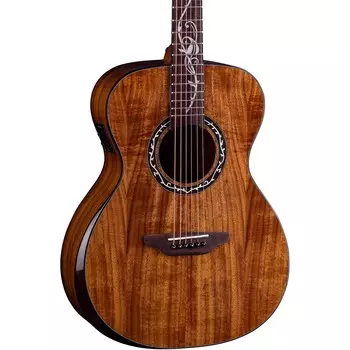 Luna Guitars Vineyard Koa Bevel Folk Акустическая электрогитара Gloss Natural