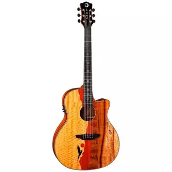 Luna Guitars Vista Eagle Koa Акустически-электрическая гитара с задней панелью и боковыми сторонами