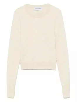 Лунно-жаккардовый свитер Marine Serre, нейтральный