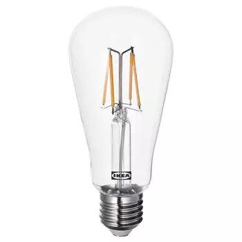 LUNNOM ЛУННОМ Светодиодная лампа Е27 150 лм каплевидная прозрачная IKEA