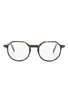 Lunor очки A12 в геометричной оправе, коричневый