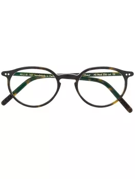 Lunor очки в круглой оправе, коричневый