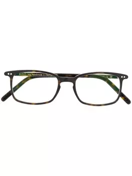 Lunor очки в прямоугольной оправе, коричневый