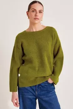 Люси длинный джемпер Monsoon, зеленый