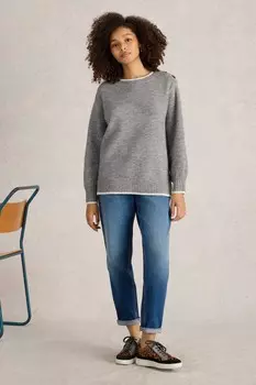 Люси, длинный джемпер White Stuff, серый