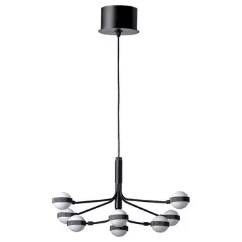 Люстра 8-рожковая, светодиодная, чёрно-белая, 70 см, STORSLINGA IKEA