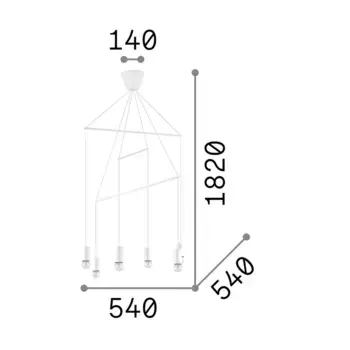 Люстра IdealLux, черный