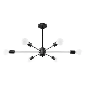 Люстра LANGO 6 черная 6xE27 60W сталь 46x68x86,5см Sollux Lighting