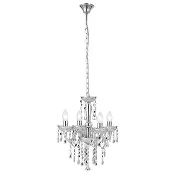 Люстра, люстра, серебро, кристаллы, 4 лампы, H 135см Globo Lighting