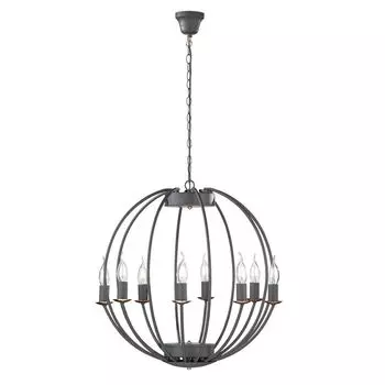 Люстра металлическая 55 см E14 серая винтажная люстра подвесной светильник обеденный стол Licht-Erlebnisse, серый