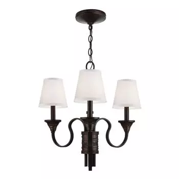 Люстра, потолочный светильник, бронза, В 51,4 см, 3 лампочки etc-shop