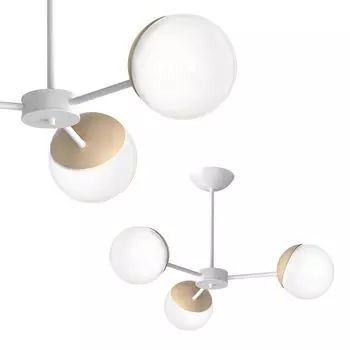 Люстра Потолочный светильник Sfera Wood Chandelier 3Xe14 Потолочный светильник Milagro, белый
