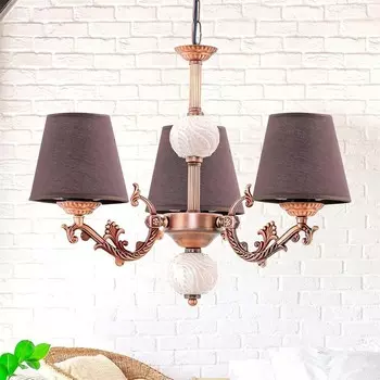 Люстра Safir Light Zamak Brown Hat Tile, состоящая из 3 частей, медь