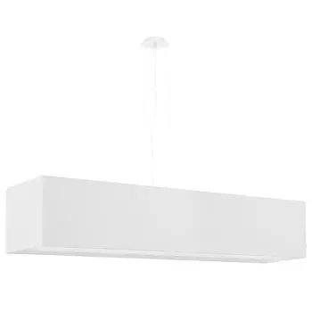 Люстра SANTA 120 белая 5xE27 60Вт ткань, стекло, сталь 120x30x120см Sollux Lighting