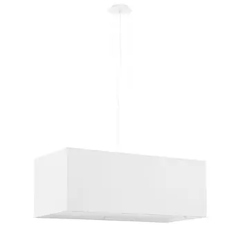 Люстра SANTA BIS 80 белая 3xE27 60Вт ткань, стекло, сталь 120x30x80см Sollux Lighting