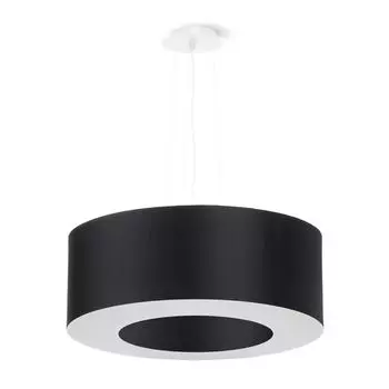 Люстра SATURNO 50 черная 5xE27 60Вт ткань, ПВХ, сталь 112x50x50см Sollux Lighting