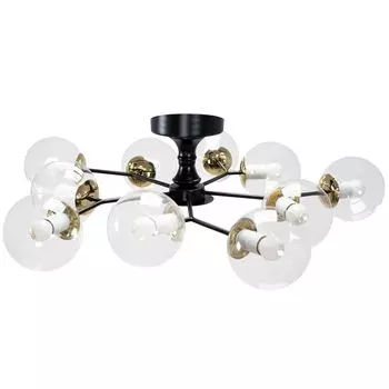 Люстра Toollight App1136-10C Черное золото Стеклянные шарики E27 10-точечный светильник Toolight, черный