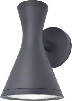 LUTEC Настенный светильник для наружного освещения "BRUND", лампа GU10 | Лампы можно менять Высота: 16,1 см, черный матовый