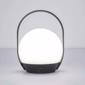 Lutec Smart LED настольная лампа на батарейках RGBW Cardi черного цвета 3,3 Вт 200 лм IP54, черный