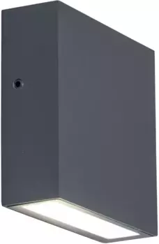 LUTEC Светодиодный настенный светильник для наружного освещения "GEMINI XF", светодиодный модуль источника света | Светодиод прочно интегрирован Высота: 11 см, цвет anthrazit