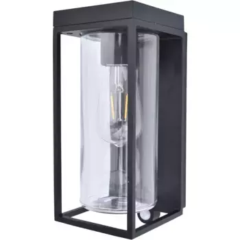 LUTEC Светодиодный солнечный светильник «FLAIR», лампа E27 | Лампы можно менять, цвет schwarz matt