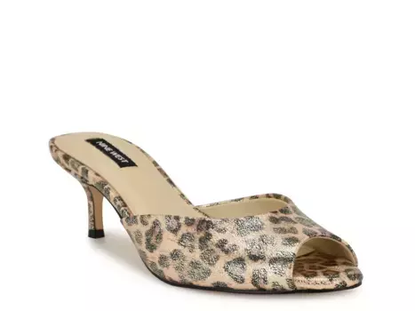 Luvlie 3 Сандалии Nine West, Gold Metallic/Black Leopard Print