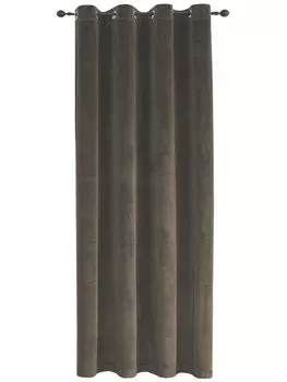 Люверсы для штор коричневые блэкаут 140х245 см бархатные мягкие непрозрачные шторы Haus und Deko, коричневый