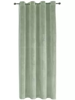 Люверсы для штор салатовый блэкаут 140х245 см бархатная мягкая непрозрачная штора Haus und Deko