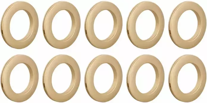 Люверсы Good Life для ткани "Live" (10 шт. в упаковке) для декорирования шторных тканей 2,4х2,4 см, цвет mattmessingfarben