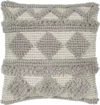 LUXOR Living декоративная подушка "Hgga", квадратная, 40х40 см, шерстяная подушка с наполнителем, стиль бохо, гостиная, серый