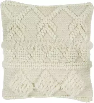 LUXOR Living декоративная подушка "Hgga", квадратная, 40х40 см, шерстяная подушка с наполнителем, стиль бохо, гостиная, кремовый