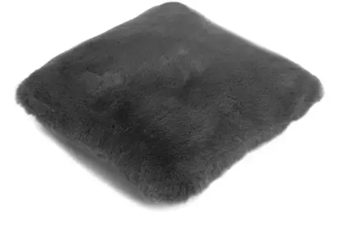 LUXOR живая меховая подушка "Декоративная подушка Новара", искусственный мех, квадратная, 40х40 см, очень мягкая, с наполнителем, гостиная LUXOR living, цвет anthrazit + Felloptik