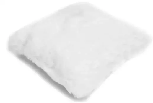 LUXOR живая меховая подушка "Декоративная подушка Новара", искусственный мех, квадратная, 40х40 см, очень мягкая, с наполнителем, гостиная LUXOR living, белый