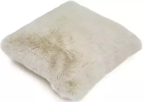 LUXOR живая меховая подушка "Декоративная подушка Новара", искусственный мех, квадратная, 40х40 см, очень мягкая, с наполнителем, гостиная LUXOR living, кремовый