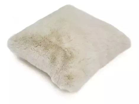 LUXOR живая меховая подушка "Декоративная подушка Новара", искусственный мех, квадратная, 40х40 см, очень мягкая, с наполнителем, гостиная LUXOR living, бежевый