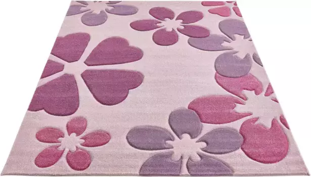 LUXOR живой детский ковер "Flair", прямоугольный, короткий ворс LUXOR living 170х230 см, розовый