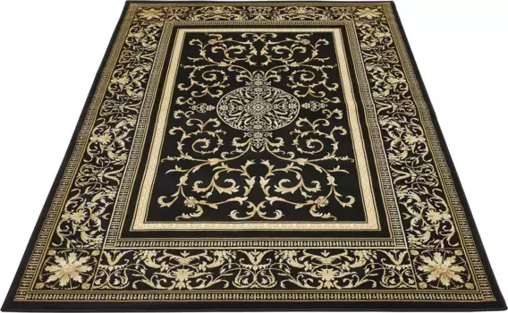 LUXOR живой ковер "Кендра", прямоугольный, восточный стиль, гостиная LUXOR living 200х285 см, кремовый/черный