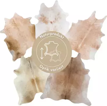 LUXOR живой меховой коврик "Коровья кожа", в форме меха, натуральная кожа, натуральный продукт - поэтому каждый мех уникален LUXOR living 130х190 см, цвет beige/braun/gemustert