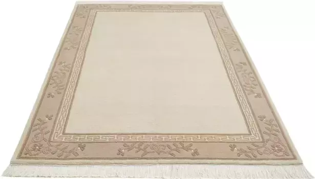 LUXOR живой восточный ковер "Гиза", прямоугольный, чистая шерсть, ручная работа, с каймой и бахромой LUXOR living 60х90 см, цвет creme