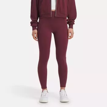 Люксовые леггинсы с высокой посадкой Reebok, цвет Classic Maroon