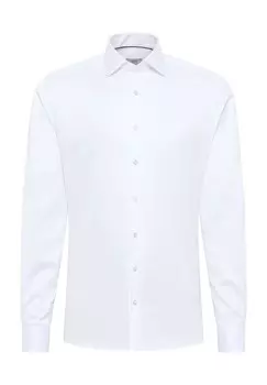 Luxury Shirt Деловая рубашка, современный крой, саржа, мужская ETERNA, белый