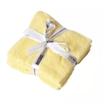 Luxus Набор полотенец Homescapes aus Baumwolle, 30x1x30 см, желтый