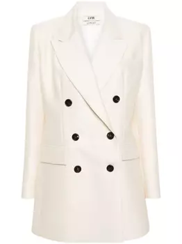 LVIR двубортный пиджак из смесовой шерсти, нейтральный цвет