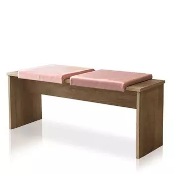 Lycce подушка-зажим для подушки 1 полоска, подушка сиденья велюровая ткань розового и синего цвета, глубина скамьи от 35 см, цвет: розовый