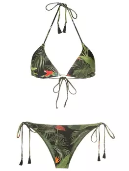 Lygia & Nanny бикини Maya с кисточками, зеленый