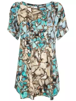 Lygia & Nanny платье-футболка Allat с принтом, синий