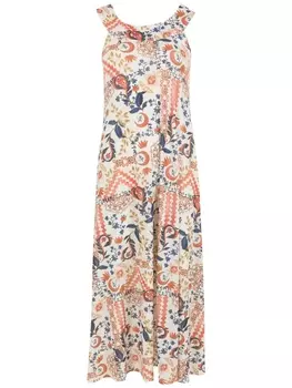 Lygia & Nanny платье миди с цветочным принтом, нейтральный цвет