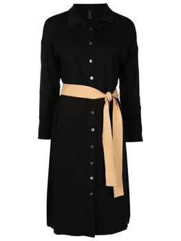 Lygia & Nanny платье-рубашка из джерси с поясом, черный